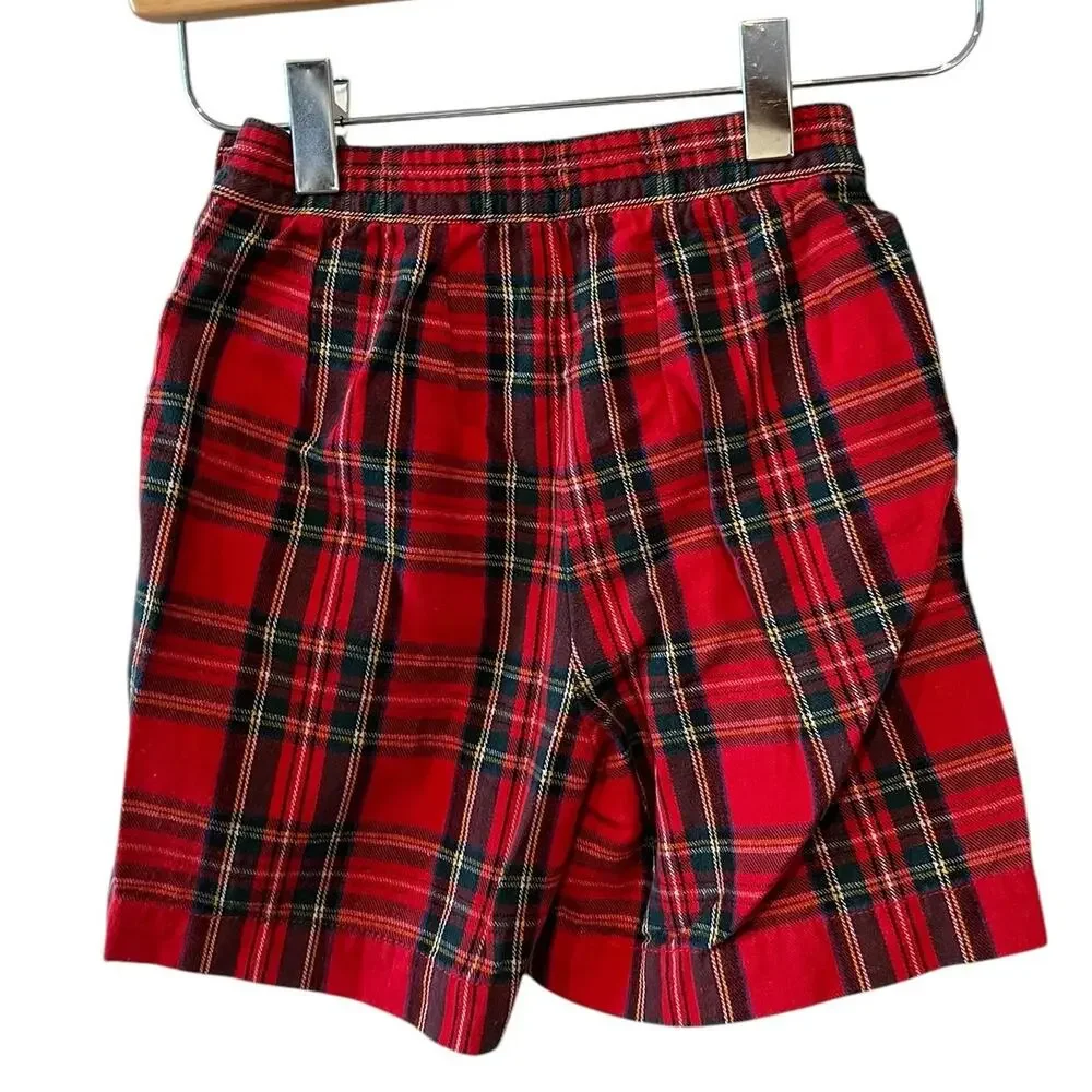 Vintage Gap Kids Holiday Tartan Plaid Shorts XS 4/5